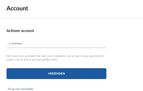 Instructie activeren ParkStart account