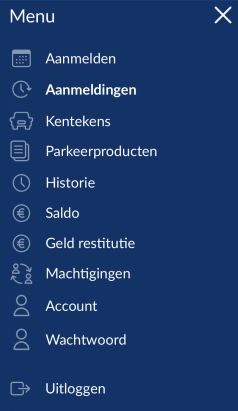 afbeelding menu ParkStart