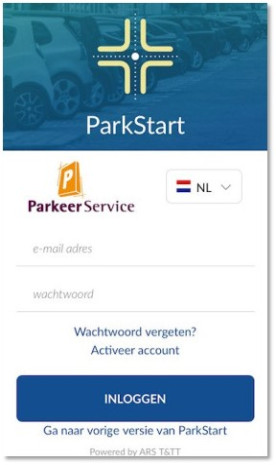 afbeelding inlogscherm ParkStart